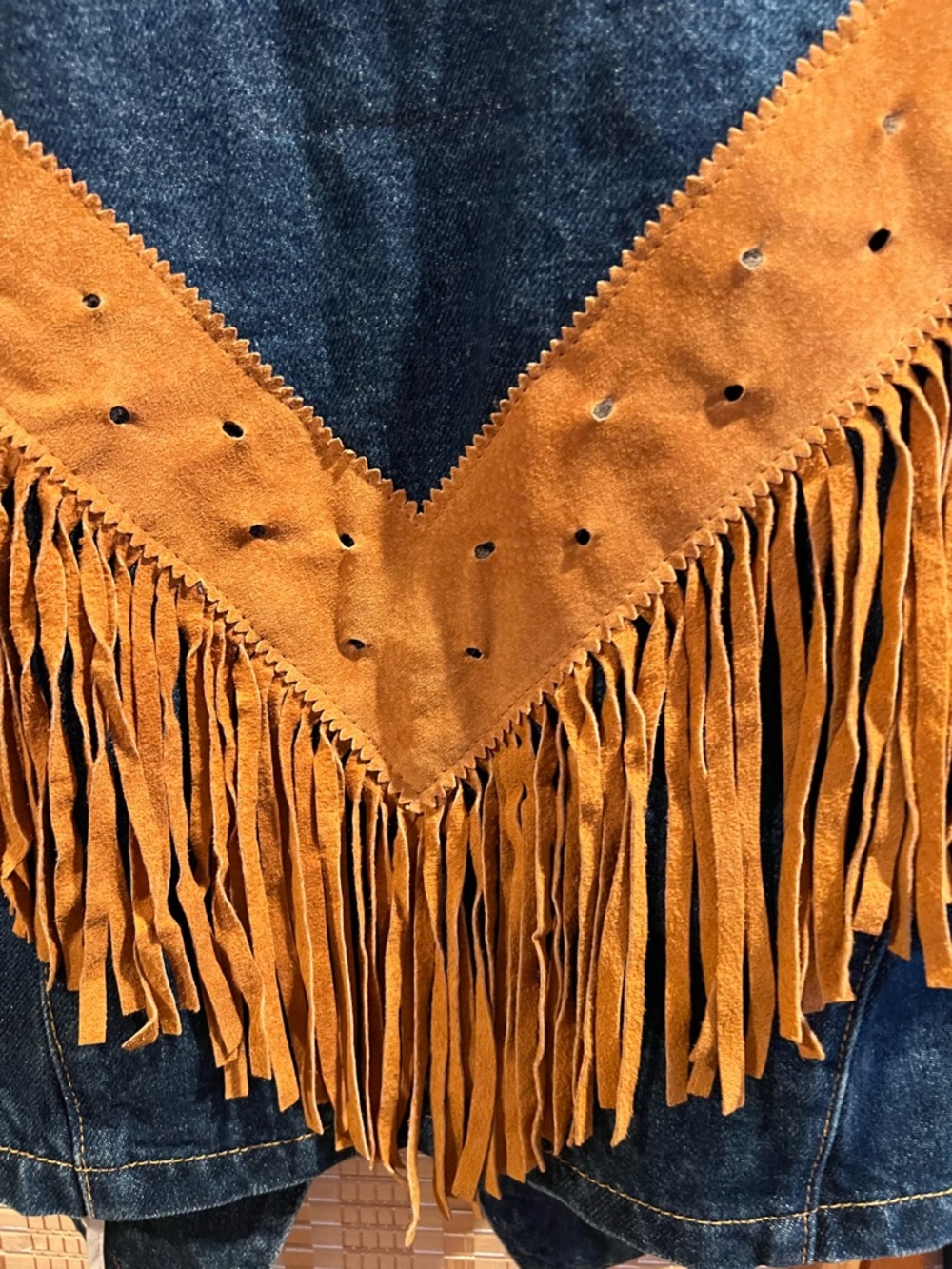 Frontier Collection vintage 1980’s denim jean western cropped jacket - Picture 7 of 10